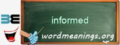 WordMeaning blackboard for informed